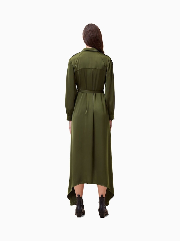 AllSaints Green Lexi Dress - Image 6 of 7