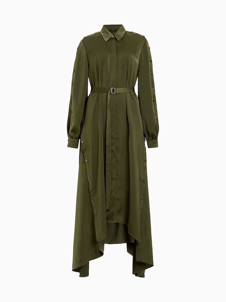 AllSaints Green Lexi Dress - Image 7 of 7