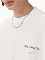 AllSaints White Underground Short Sleeve Crew T-Shirts - Image 3 of 6