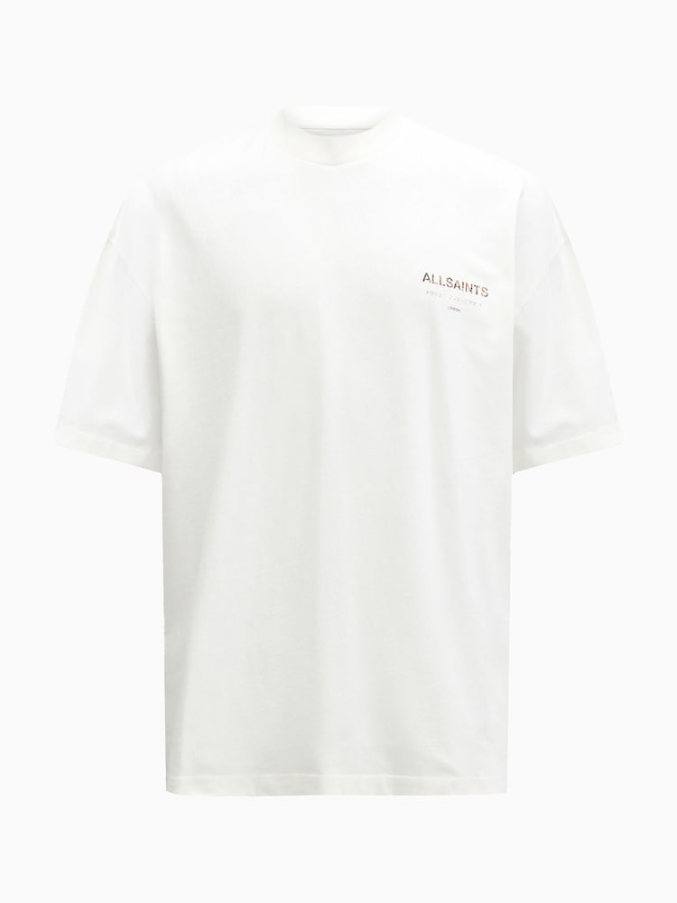 AllSaints White Underground Short Sleeve Crew T-Shirts - Image 6 of 6