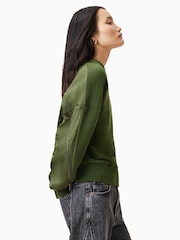 أخضر - AllSaints Peggy Zip Sweatshirt - صورة 3 من 7