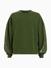 أخضر - AllSaints Peggy Zip Sweatshirt - صورة 7 من 7
