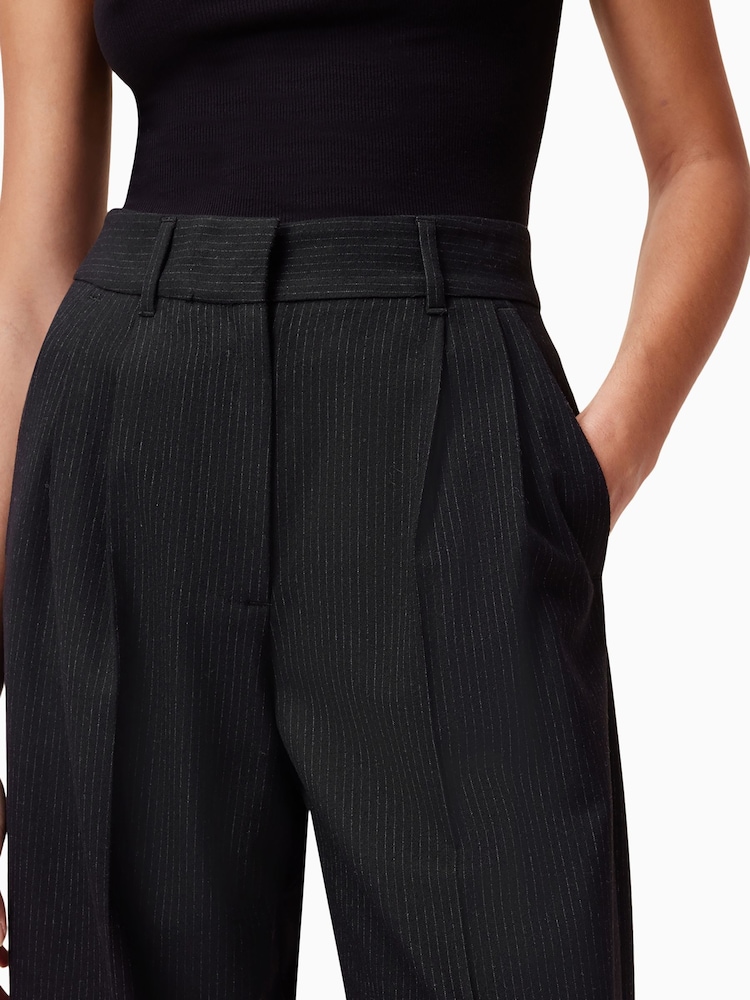 AllSaints Black Pinnie Trousers - Image 5 of 8