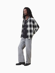 AllSaints Grey Underfade Long Sleeve Cotton Shirt - Image 3 of 7