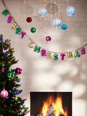 Multi Merry Christmas Balloon Lettering Garland - Image 3 of 4