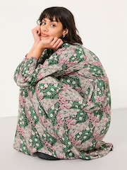 FatFace Multi Japanese Rose Midi Dress - Image 4 of 6