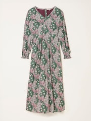 FatFace Multi Japanese Rose Midi Dress - Image 6 of 6