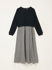FatFace Nia Dark Natural Ikat Geo Midi Dress - Image 5 of 5