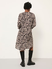 FatFace Steph Black Animal Swirl Dress - Image 2 of 5