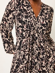FatFace Steph Black Animal Swirl Dress - Image 3 of 5