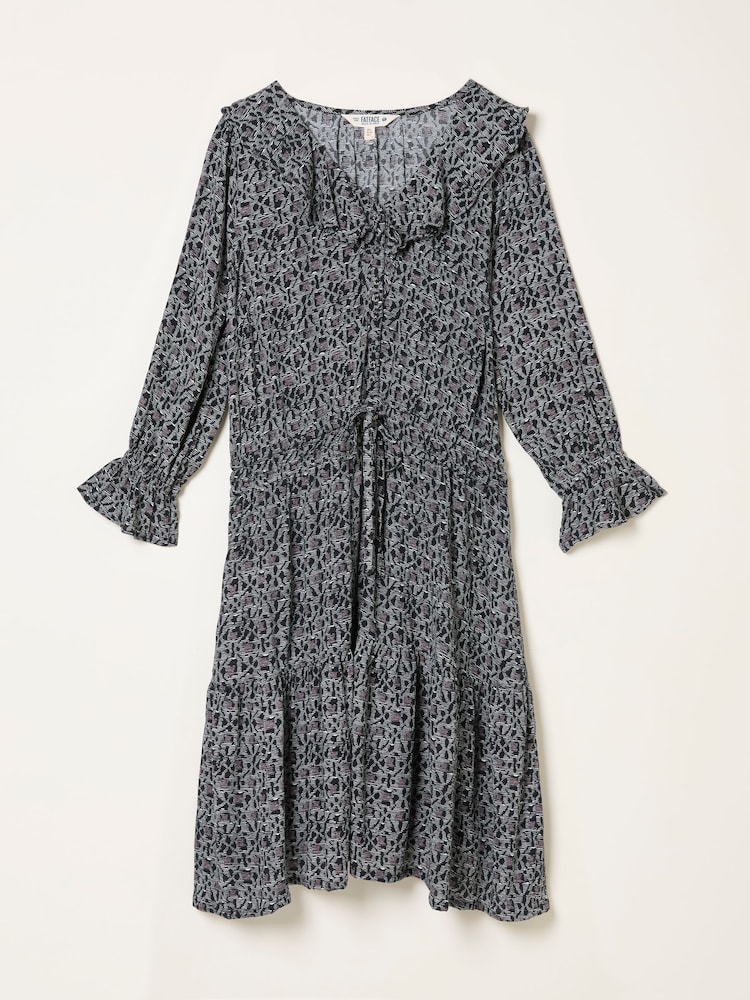 FatFace Orla Black Tapestry Floral Dress - Image 6 of 6