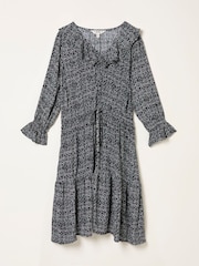 FatFace Orla Black Tapestry Floral Dress - Image 7 of 7