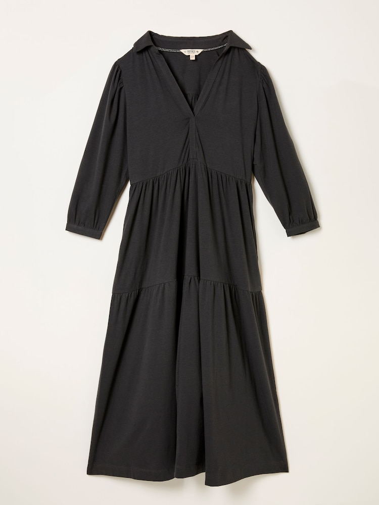 FatFace Lola Charcoal Grey Jersey Midi Dress - Image 1 of 1 FatFace Lola Charcoal Grey Jersey Midi Dress - Image 1 of 1