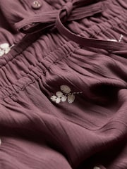 FatFace Orla Dusky Purple Embroidered Dress - Image 7 of 7