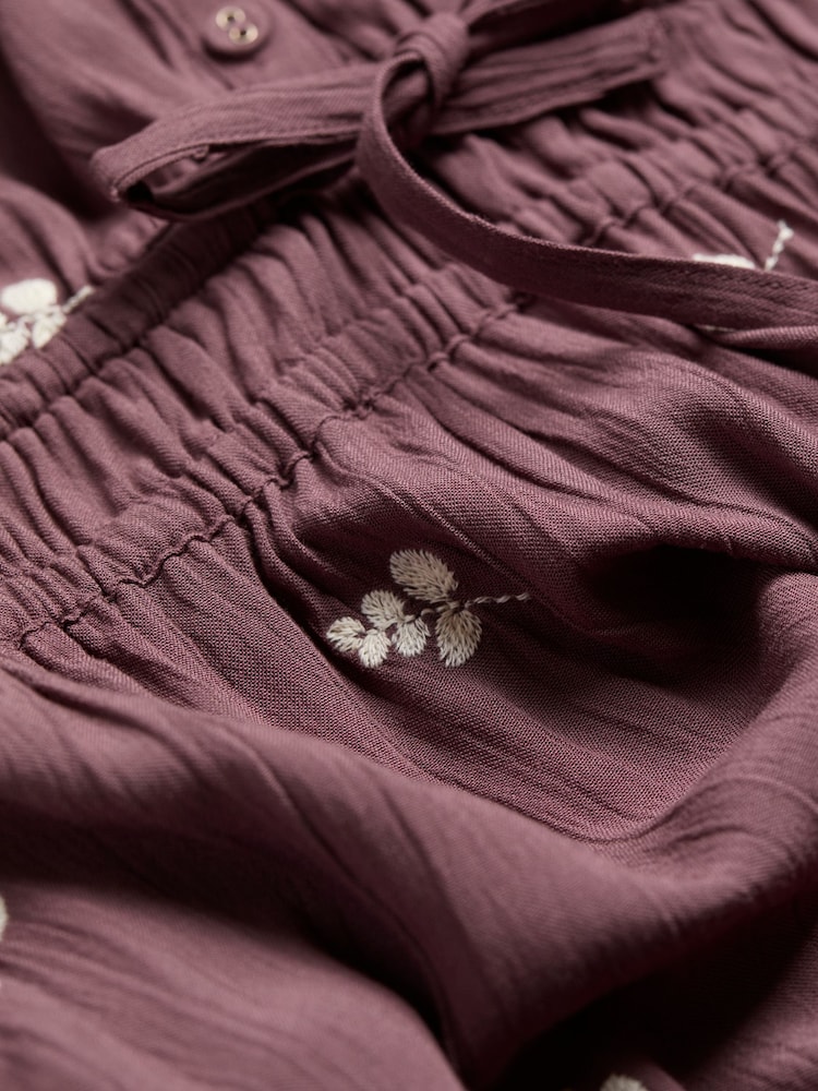 FatFace Orla Dusky Purple Embroidered Dress - Image 7 of 7 FatFace Orla Dusky Purple Embroidered Dress - Image 7 of 7
