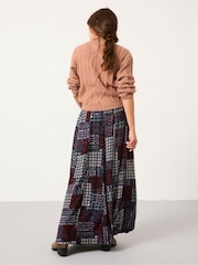 FatFace Navy Blanket Maxi Skirt - Image 2 of 6