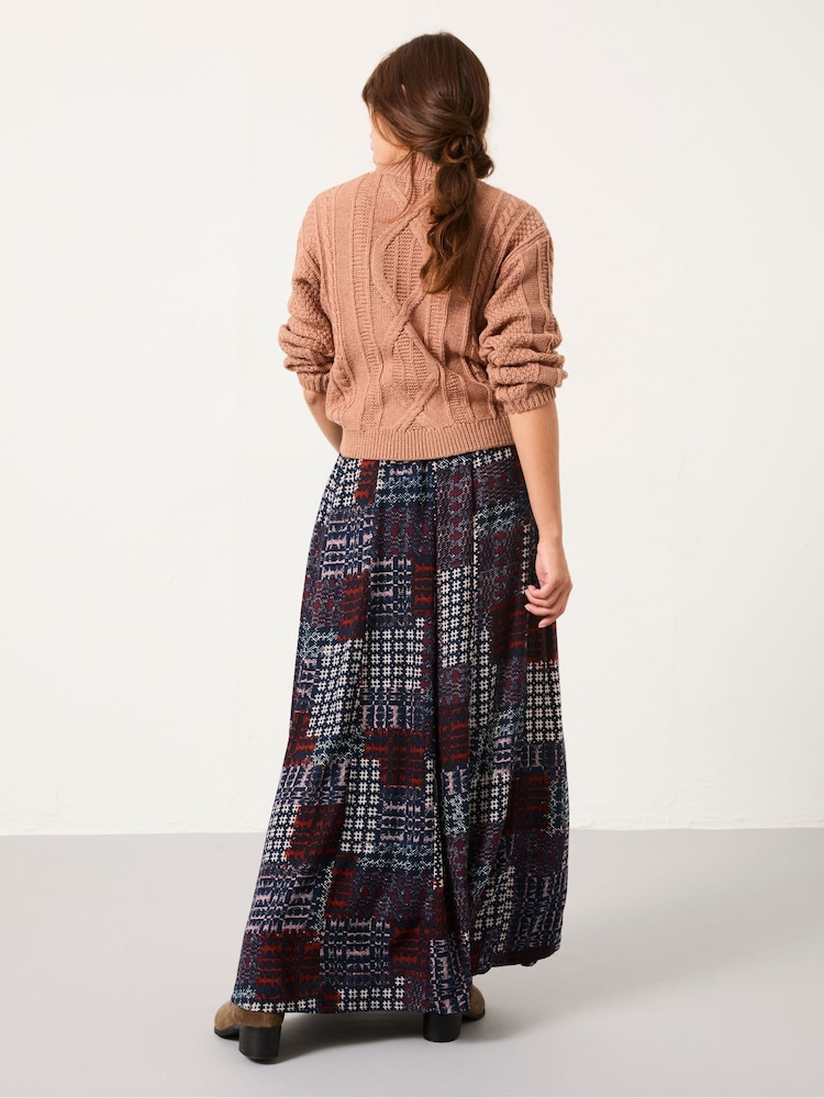 FatFace Navy Blanket Maxi Skirt - Image 2 of 6 FatFace Navy Blanket Maxi Skirt - Image 2 of 6