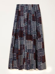 FatFace Navy Blanket Maxi Skirt - Image 6 of 6