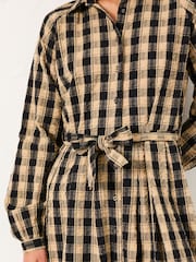 FatFace Ally Black Check Shirt Dress - Image 5 of 5