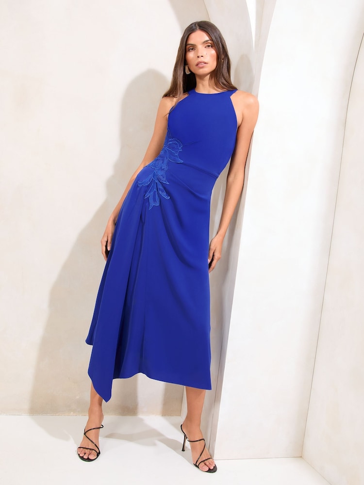 Buy Lipsy Cobalt Blue Applique Flower Trim Fit And Flare Midi Dress from Next USA Buy Lipsy Cobalt Blue Applique Flower Trim Fit And Flare Midi Dress from Next USA