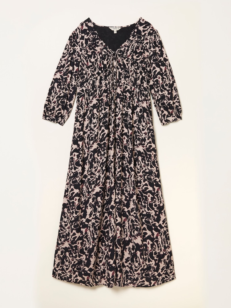 FatFace Pippin Black Animal Swirl Midi Dress - Image 6 of 6 FatFace Pippin Black Animal Swirl Midi Dress - Image 6 of 6