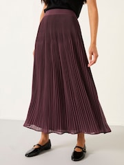 FatFace Paignton Dusky Purple Midi Skirt - Image 1 of 6