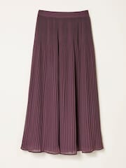 FatFace Paignton Dusky Purple Midi Skirt - Image 6 of 6