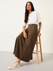 FatFace Kitty Chocolate Brown Jersey Maxi Skirt - Image 5 of 6