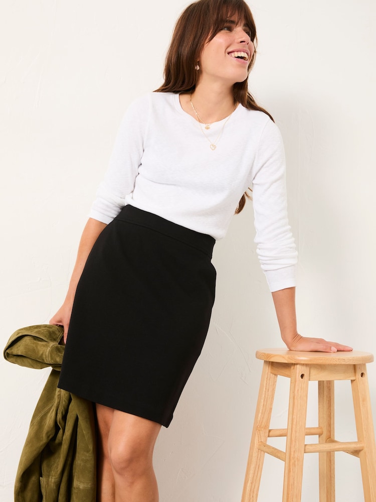 FatFace Jess Black Ponte Skirt - Image 1 of 5