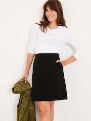 FatFace Jess Black Ponte Skirt - Image 4 of 5