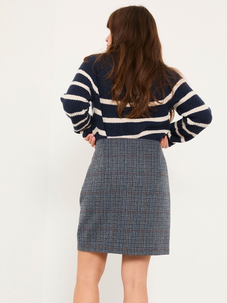 FatFace Jackie Charcoal Grey Tweed Wool Skirt - Image 2 of 7 FatFace Jackie Charcoal Grey Tweed Wool Skirt - Image 2 of 7