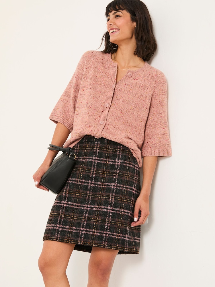 FatFace Jess Navy Tweed Skirt - Image 1 of 6