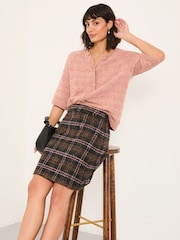 FatFace Jess Navy Tweed Skirt - Image 3 of 6