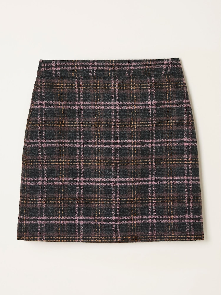 FatFace Jess Navy Tweed Skirt - Image 6 of 6