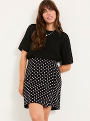 FatFace Jackie Black Metallic Skirt - Image 1 of 5