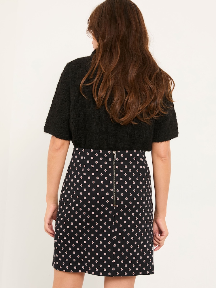 FatFace Jackie Black Metallic Skirt - Image 2 of 5