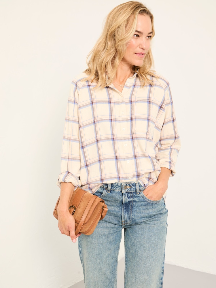 FatFace Bessie Ivory Check Shirt - Image 1 of 1