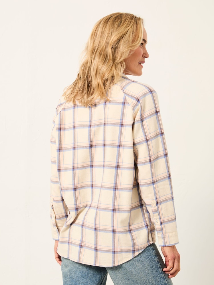 FatFace Bessie Ivory Check Shirt - Image 2 of 6