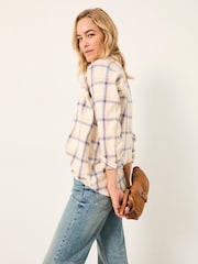 FatFace Bessie Ivory Check Shirt - Image 4 of 6