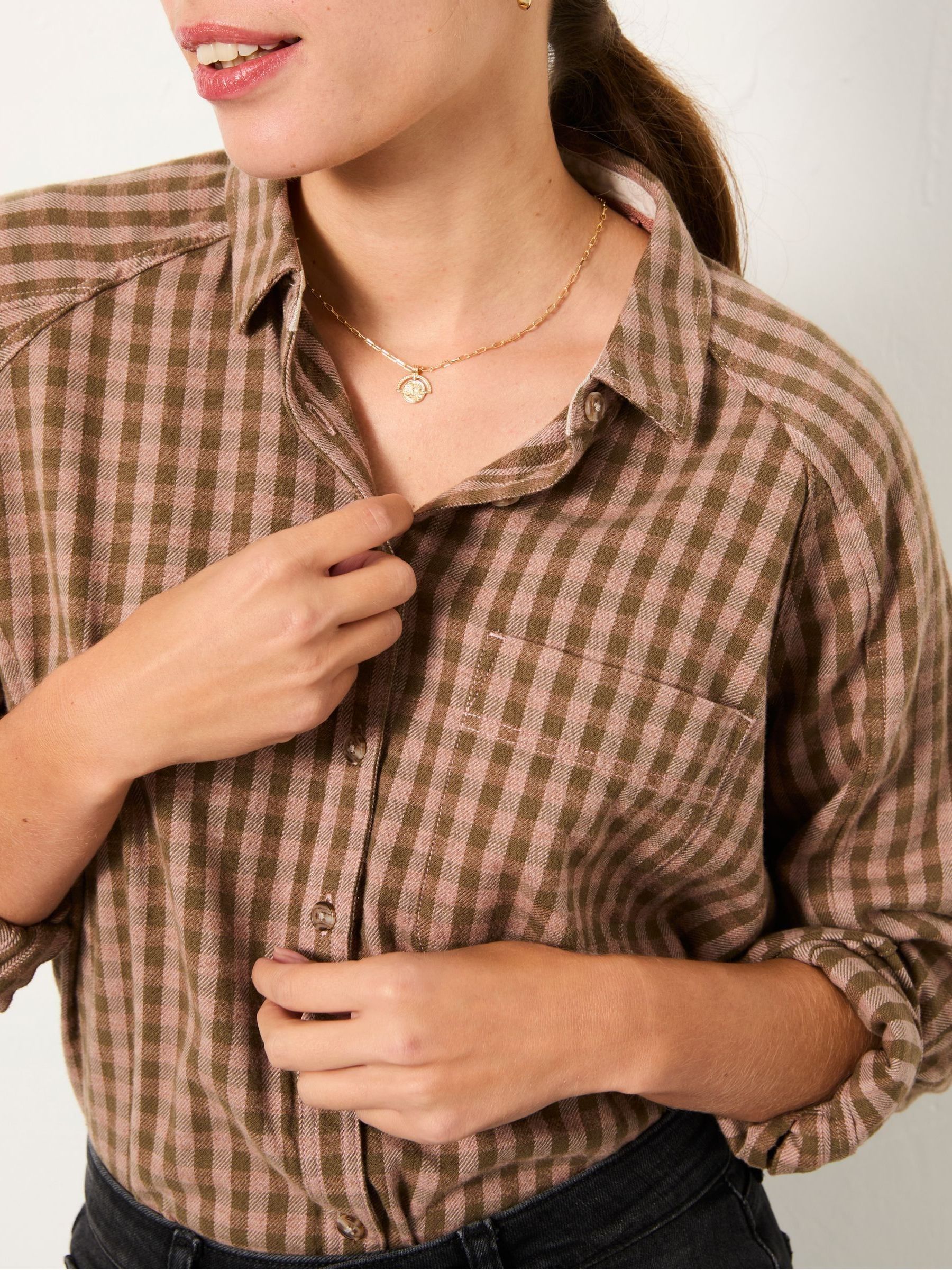 Buy FatFace Bessie Dark Natural Gingham Shirt from Next USA