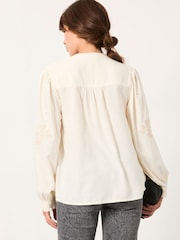 FatFace Ashley Ivory Emb Blouse - Image 3 of 6