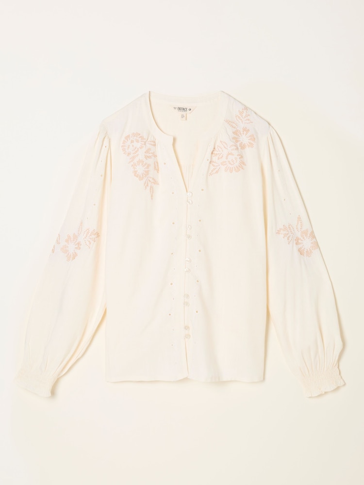 FatFace Ashley Ivory Emb Blouse - Image 6 of 6 FatFace Ashley Ivory Emb Blouse - Image 6 of 6