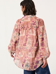 FatFace Pamala Rose Pink Patched Chintz Blouse - Image 2 of 6