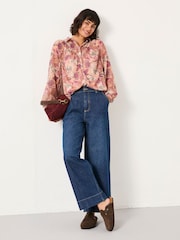 FatFace Pamala Rose Pink Patched Chintz Blouse - Image 4 of 6
