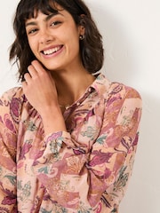 FatFace Pamala Rose Pink Patched Chintz Blouse - Image 5 of 6