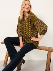 FatFace Charlie Olive Green Stitch Tunic - Image 3 of 5