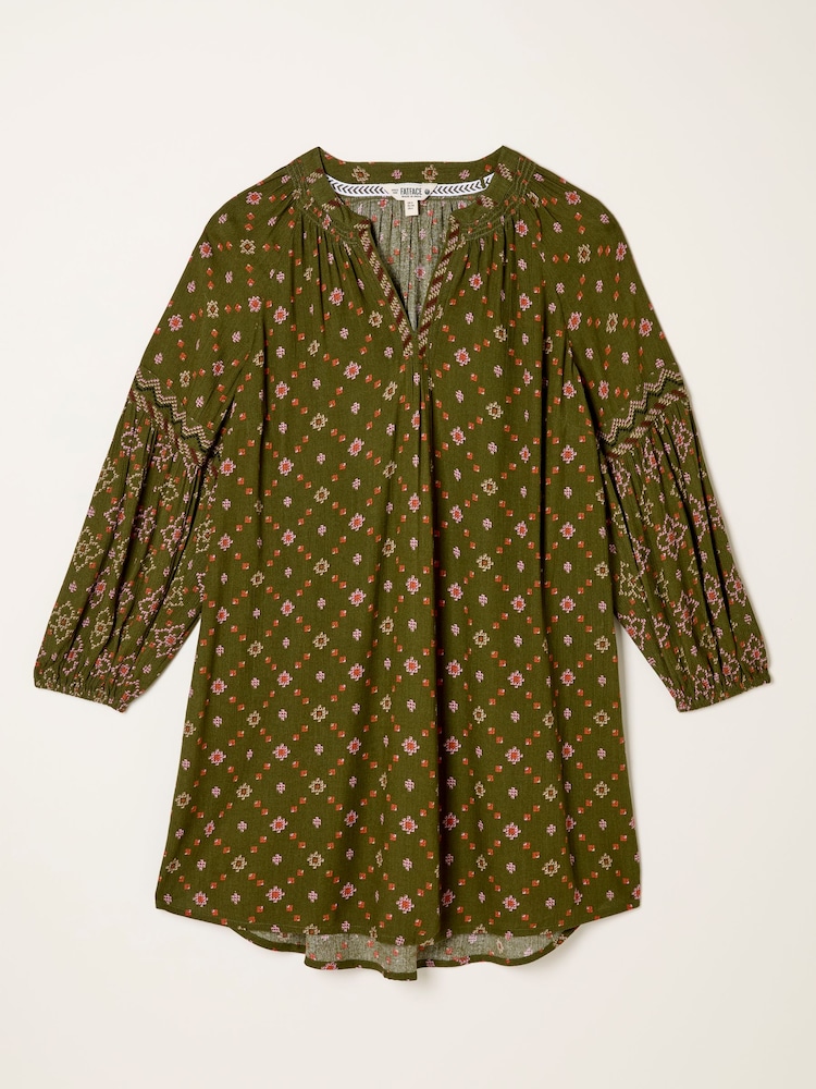 FatFace Charlie Olive Green Stitch Tunic - Image 5 of 5