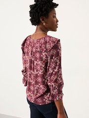 FatFace Etta Dusky Purple Stitch Blouse - Image 2 of 5