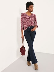 FatFace Etta Dusky Purple Stitch Blouse - Image 4 of 5