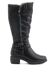 Pavers Black Long Slouch Boots - Image 1 of 4